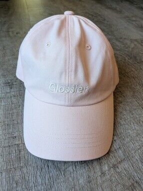 Glossier Baby Pink Baseball Hat Adjustable NWOT